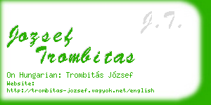 jozsef trombitas business card